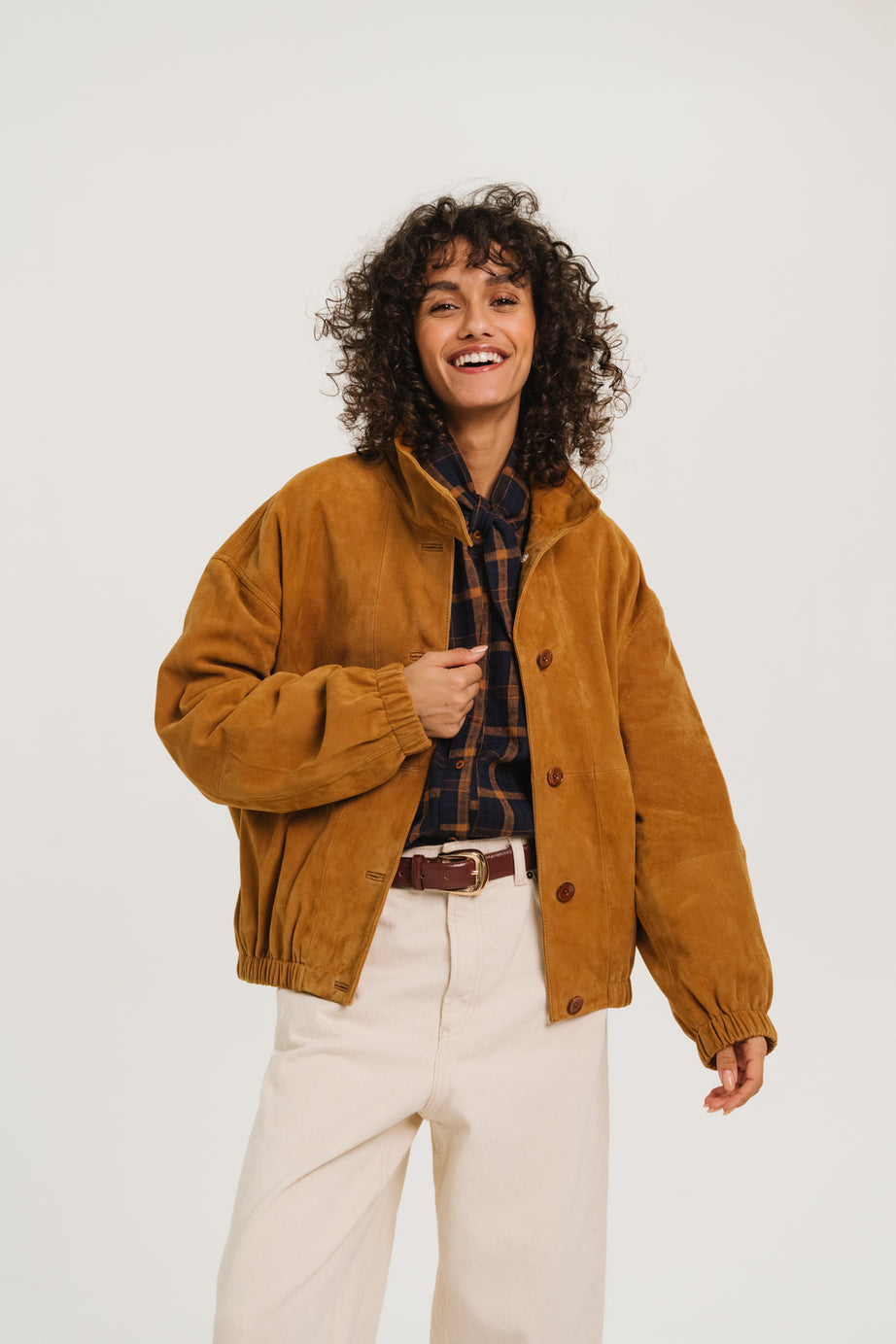 BLOUSON LISE - COGNAC