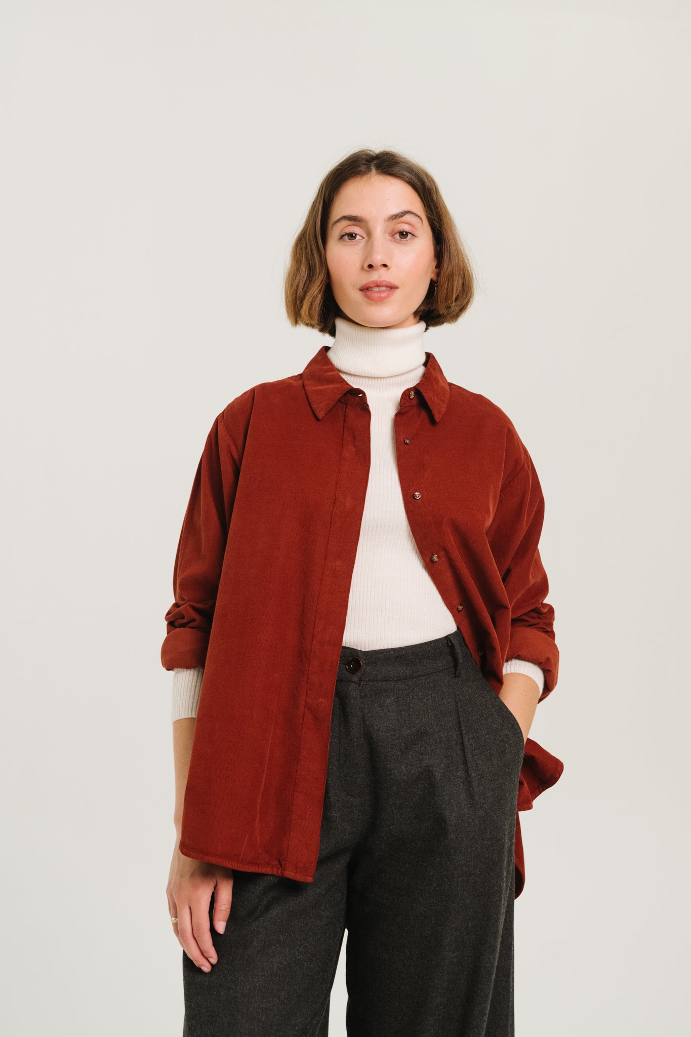 CHEMISE JUNE - COGNAC