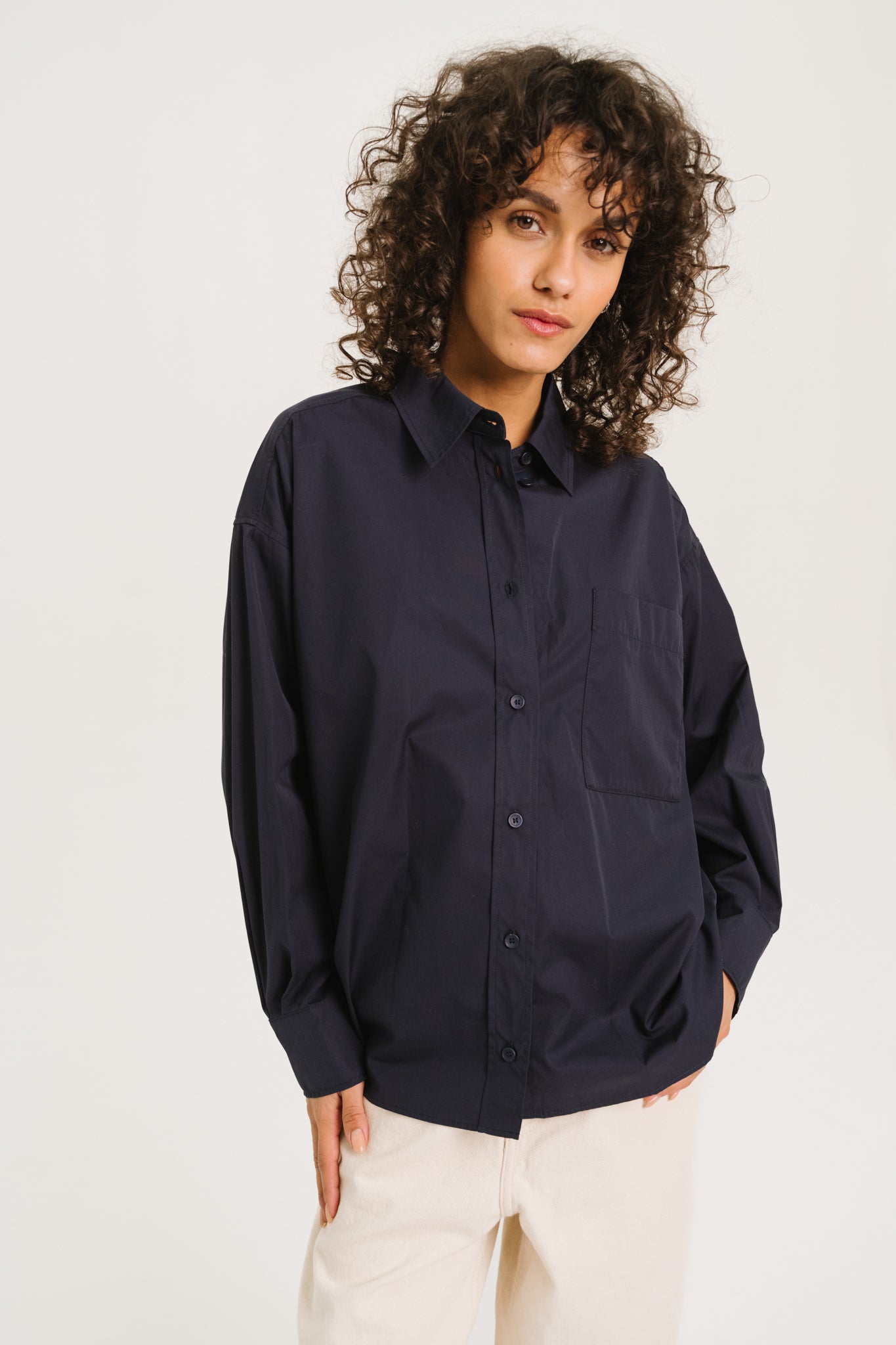 CHEMISE LALIE - DARKNAVY