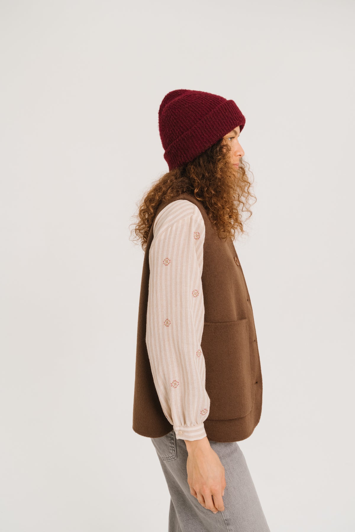 GILET ANTONIA - BROWN