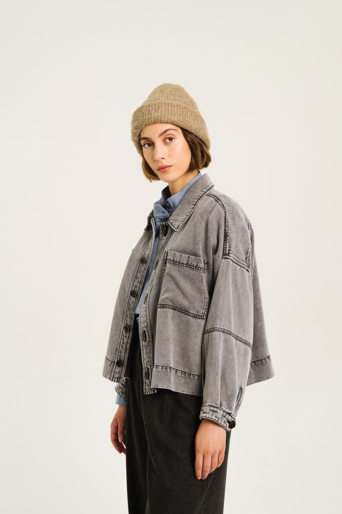 VESTE JUSTINE - CHARBON
