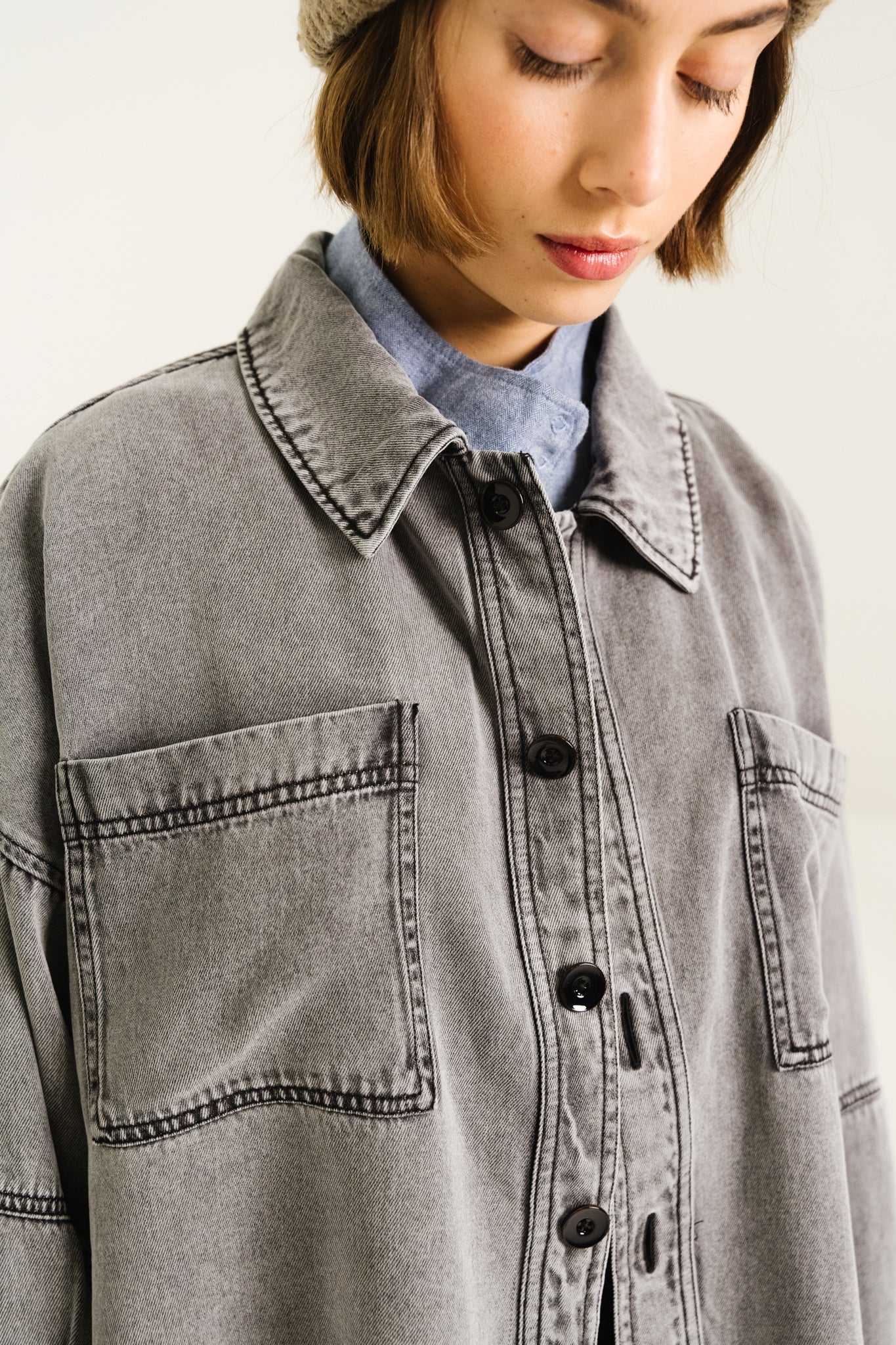 VESTE JUSTINE - CHARBON